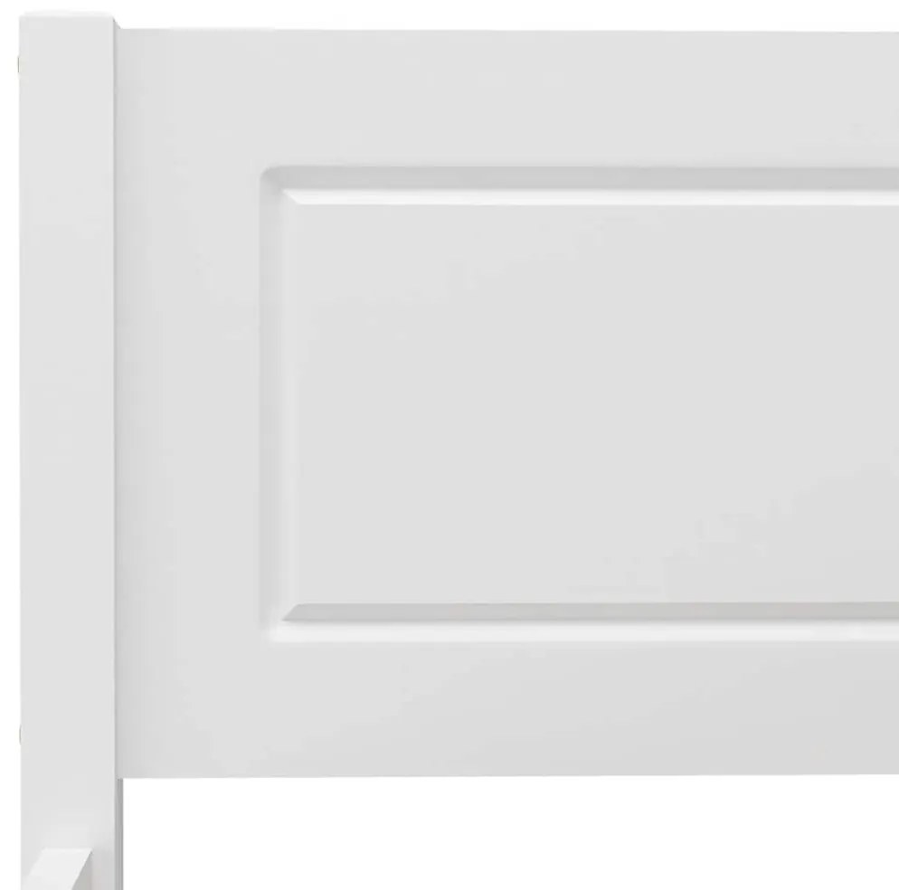Estrutura de cama 120x200 cm pinho maciço branco