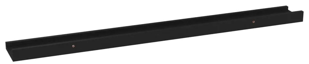 Prateleiras de parede 4 pcs 80x9x3 cm preto