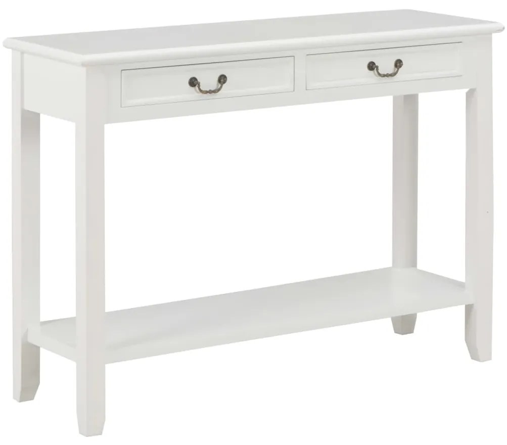 Mesa consola 110x35x80 cm madeira branco