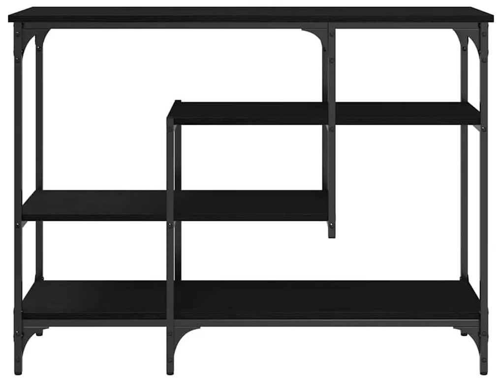 Mesa de Consola vidaXL Preto Carvalho 100x35x75 cm Madeira Engenharia