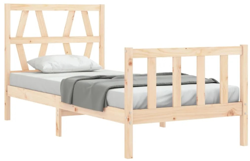 Cama sem colchão 90x200 cm madeira de pinho maciça