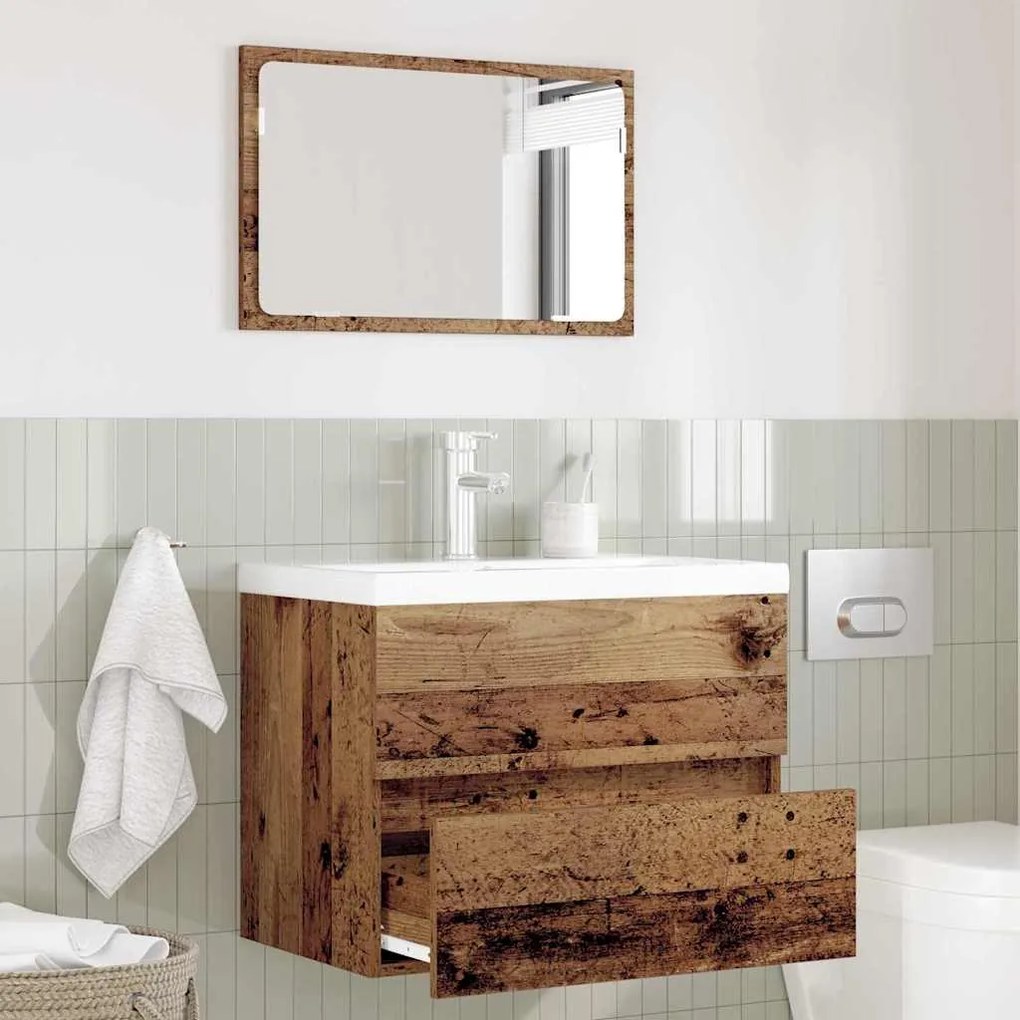 vidaXL Conjunto de Móveis para Banheiro 2 pcs Madeira Antiga