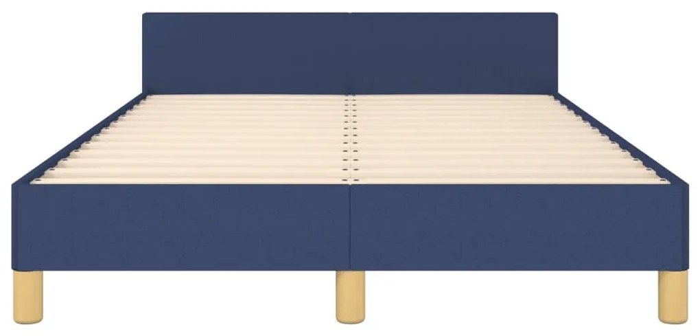 Estrutura de cama sem colchão 120x190 cm tecido azul