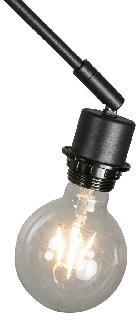 Candeeiro de suspensão moderno preto sem abajur 2 luzes - Blitz Moderno