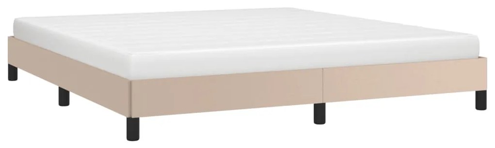 Estrutura de cama 160x200 cm couro artificial cappuccino