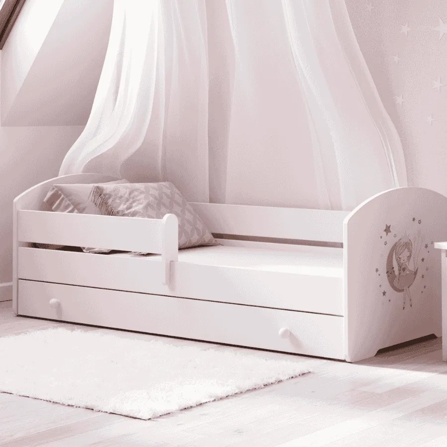 Cama infantil princesa 160x80 com gaveta - colchão e estrado incluído