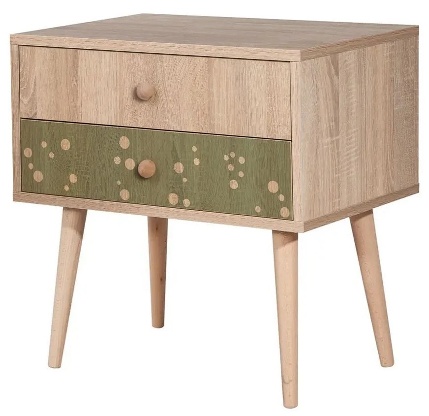Mesa de Cabeceira City Two – Multicolor – 60x61x40 cm