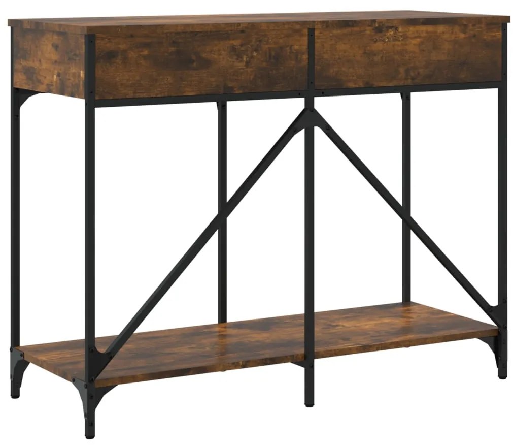 Mesa consola 100x39x78,5 cm derivados madeira carvalho fumado