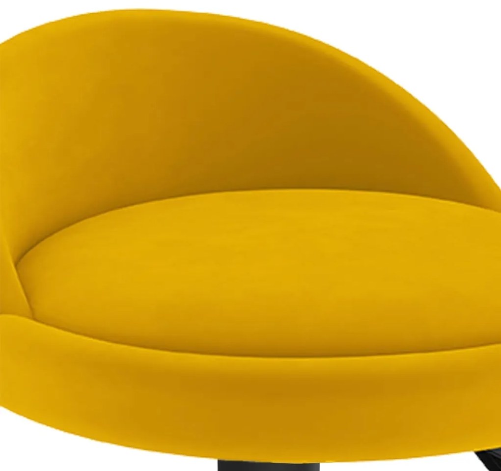Bancos de bar 2 pcs veludo amarelo