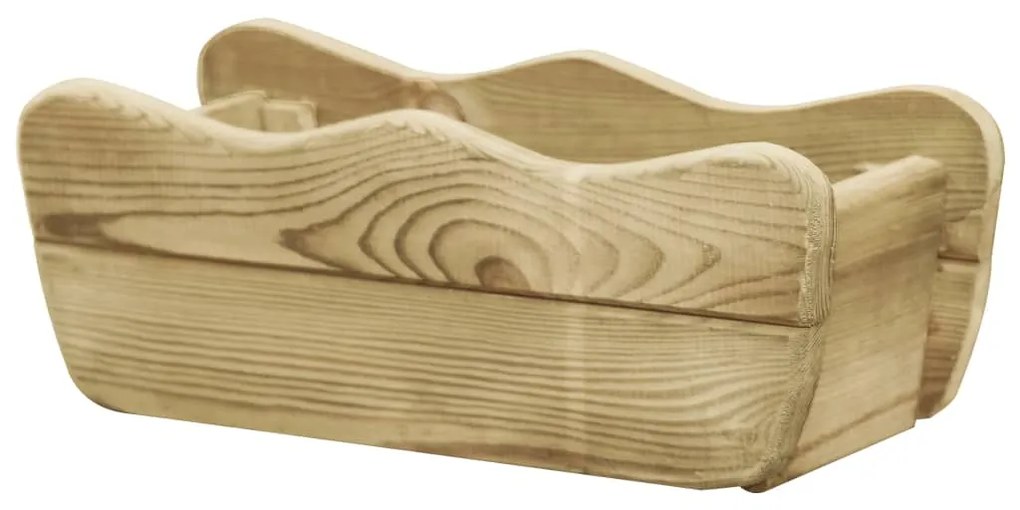 vidaXL Floreira de jardim 50x18x18 cm madeira de pinho impregnada
