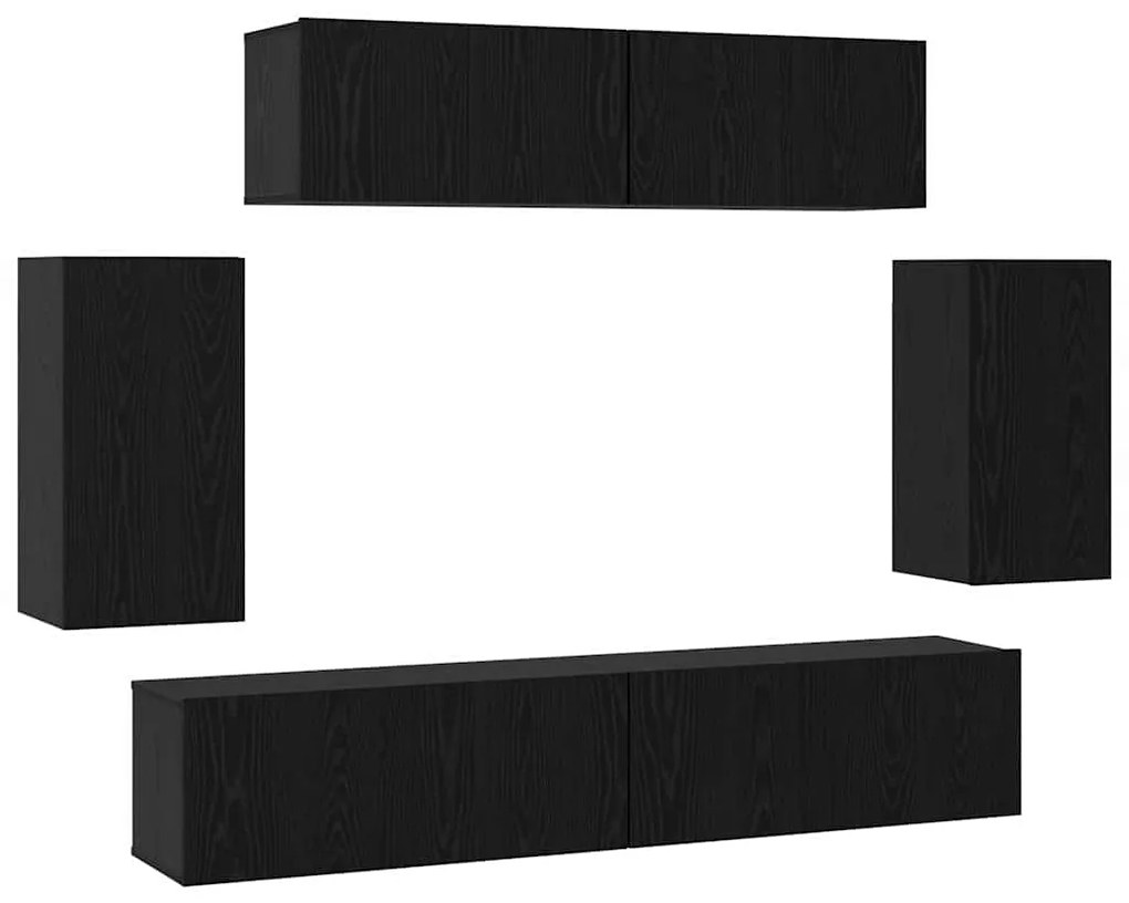 Gabinete de TV de Parede com armazenamento com porta 6 pcs Carvalho Pr