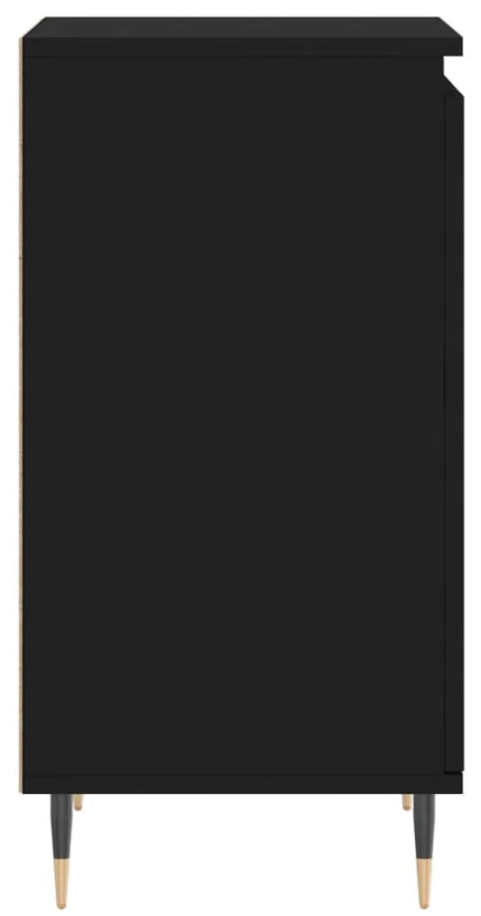 Aparadores 2 pcs 40x35x70 cm derivados de madeira preto