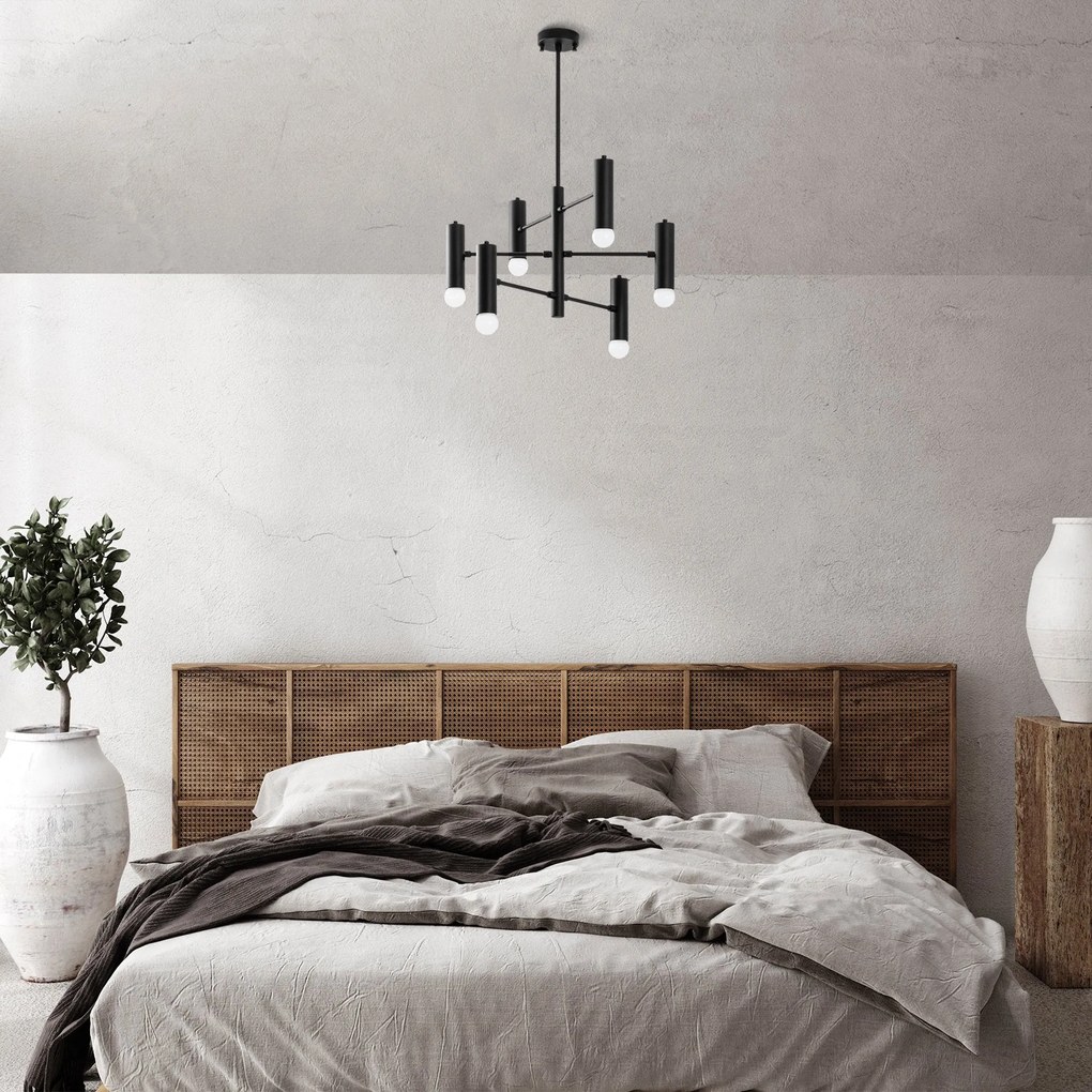 Lustre Gharib – Preto e Branco – 55 x 55 x 73 cm