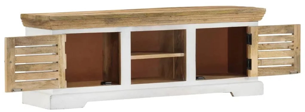 Móvel de TV 110x30x40 cm madeira de mangueira maciça