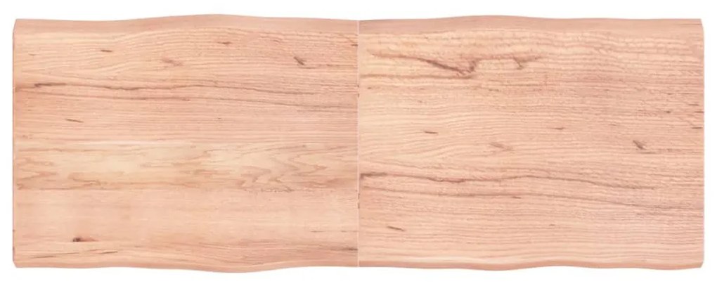 vidaXL Tampo de mesa com bordas vivas carvalho tratado castanho-claro