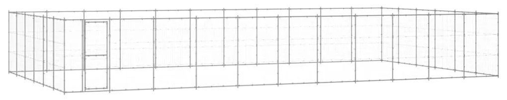 vidaXL Canil de exterior 79,86 m² aço galvanizado