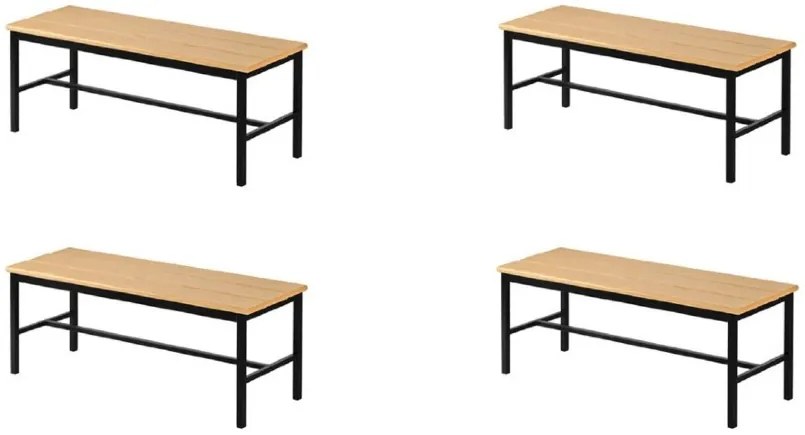 Pack 4 Banco Corrido 1200x400x450 mm 620 - Riva