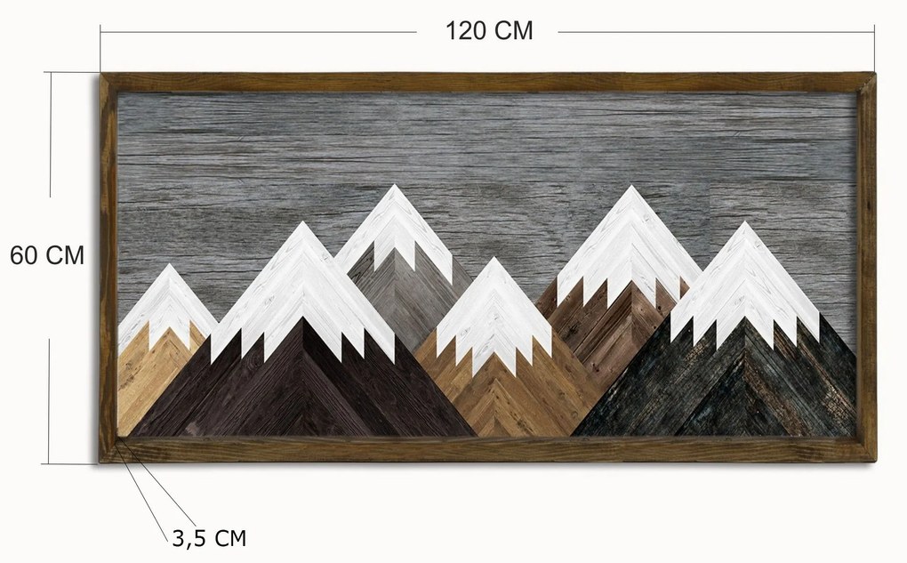Pintura Decorativa em MDF com Moldura TAH044 – Multicolor – 60 x 120 c