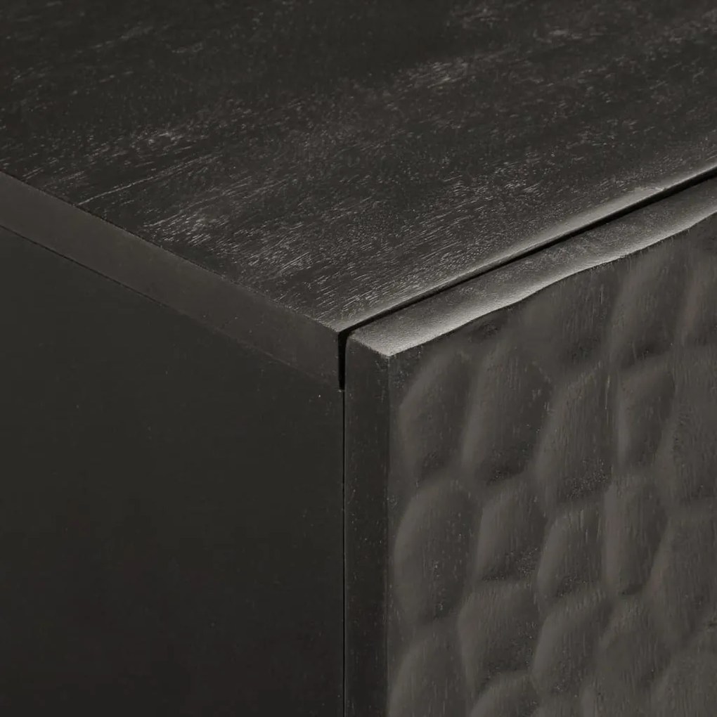 Móvel de TV 105x33x46 cm madeira de mangueira maciça preto