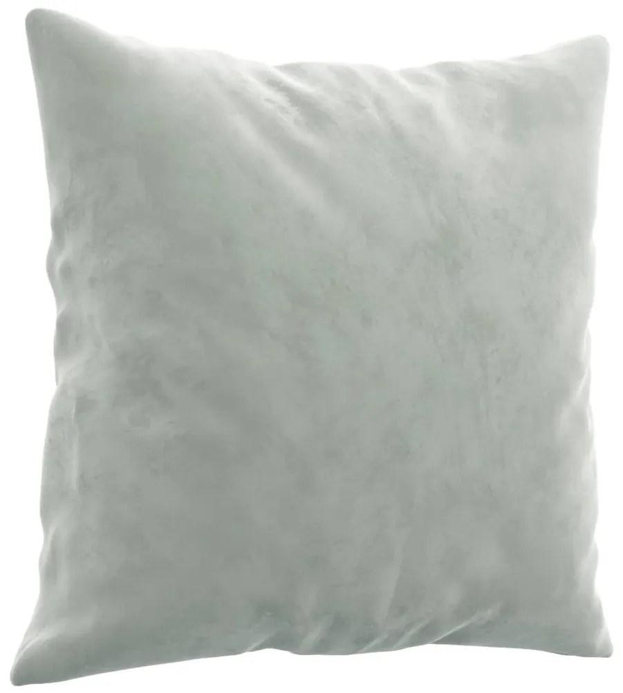 Sofá 3 lugares + almofadas decorativas 180cm veludo cinza-claro