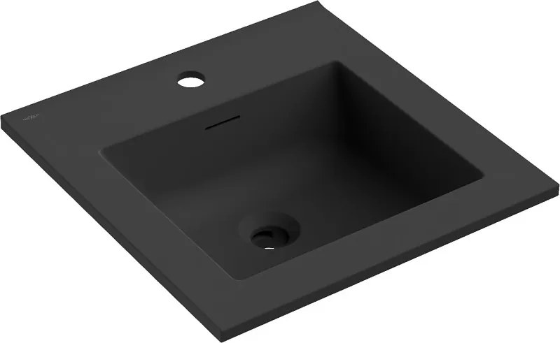 Mexen Otis lavatório embutido no balcão 46 x 46,5 cm, preto mate - 25184571