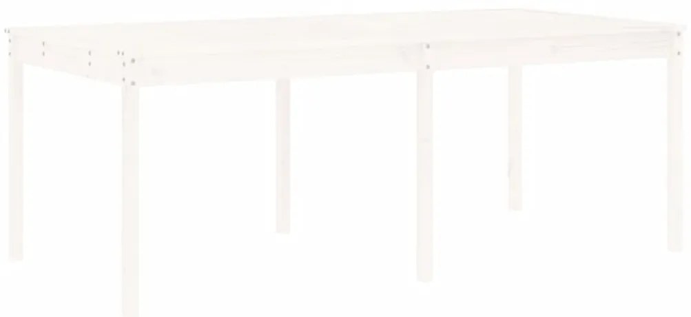 17 pcs conjunto de jantar para jardim pinho maciço branco
