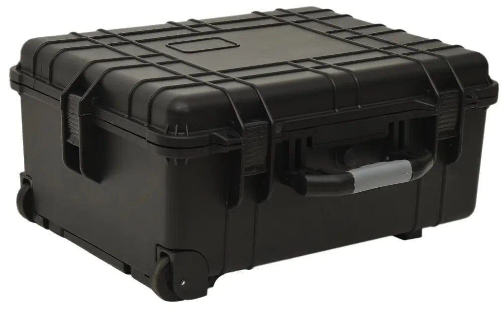 51797 vidaXL Mala de viagem com rodas 58x45x27 cm PP preto