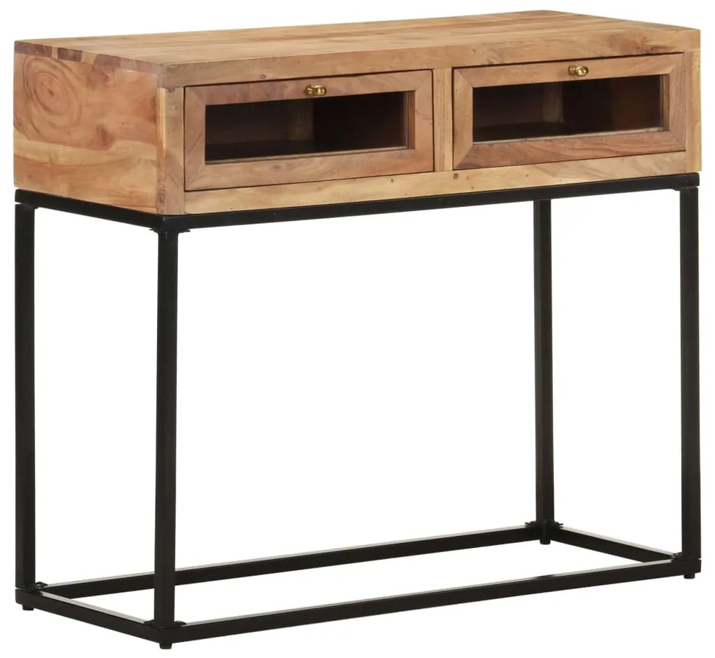 Mesa consola 90x35x76 cm madeira de acácia maciça