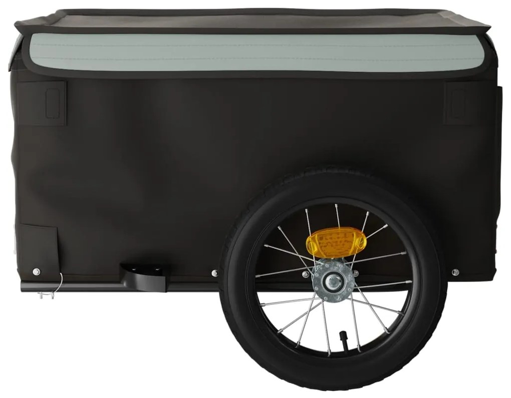 Reboque para bicicleta 30 kg ferro preto e cinza