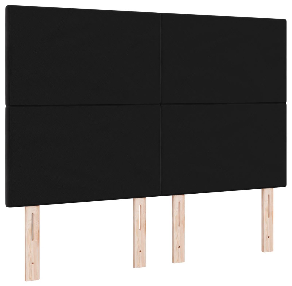 Cabeceira vidaXL Botão Almofadado Preto 140 cm Veludo