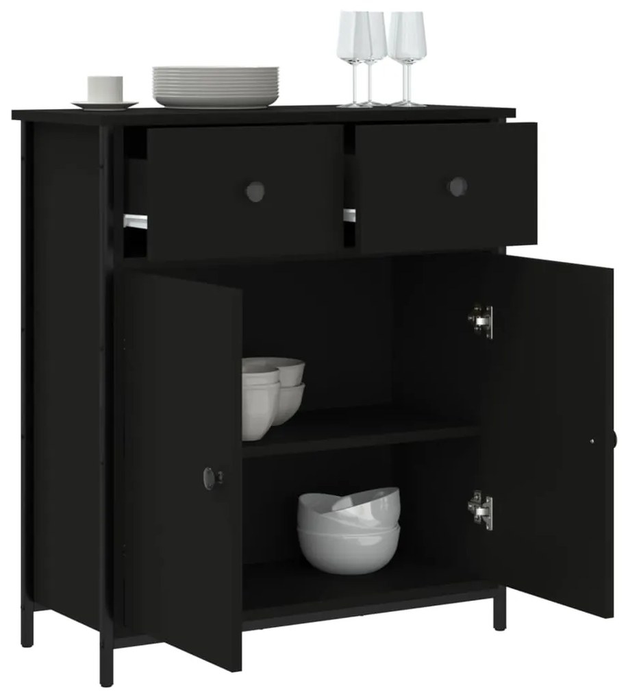 Aparador 70x30x80 cm derivados de madeira preto