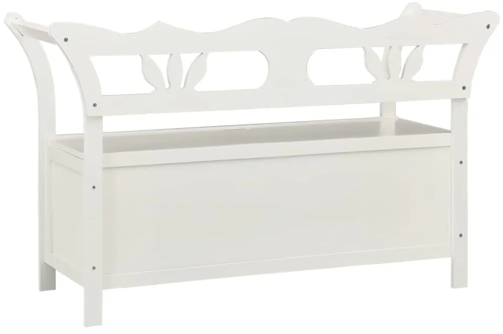 Banco 107x45x75,5 cm madeira de abeto maciça branco