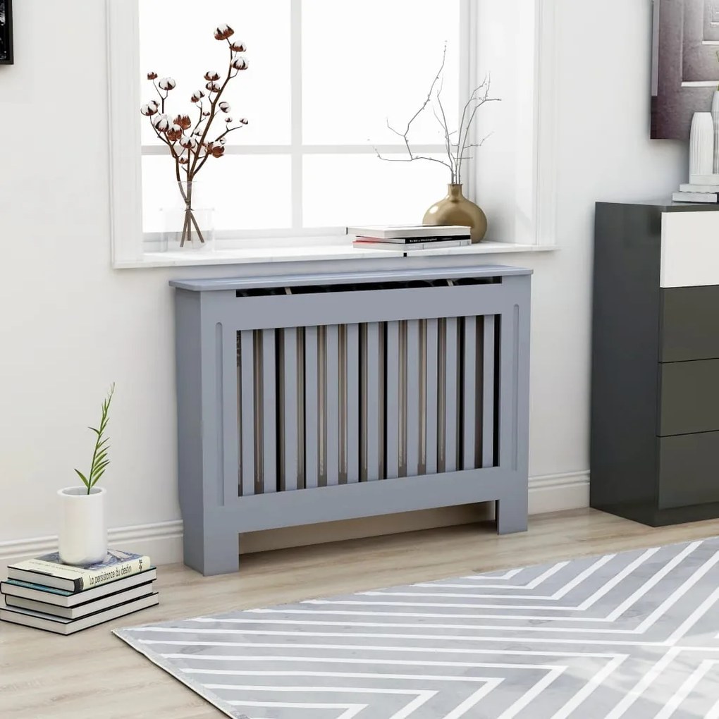 288173 vidaXL Cobertura de radiador 112x19x81 cm MDF antracite