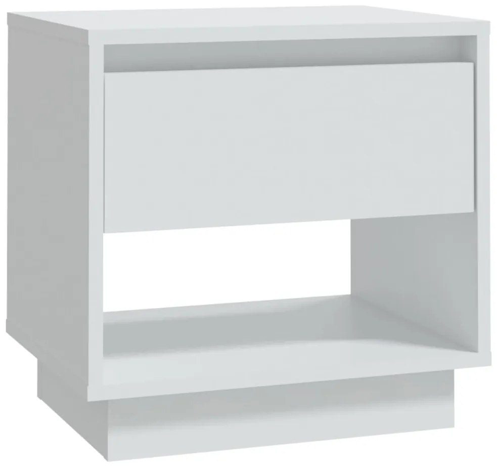 Mesas de cabeceira 2 pcs 45x34x44 cm contraplacado branco