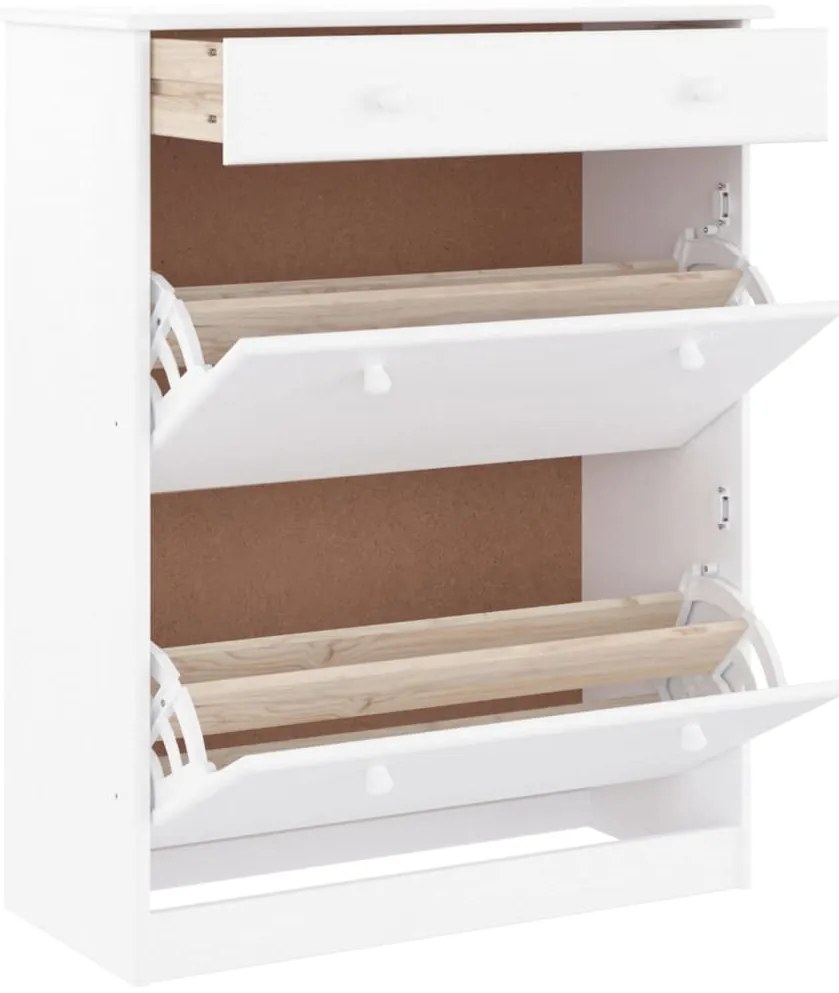 Sapateira ALTA 77x35x96 cm madeira de pinho maciça branco