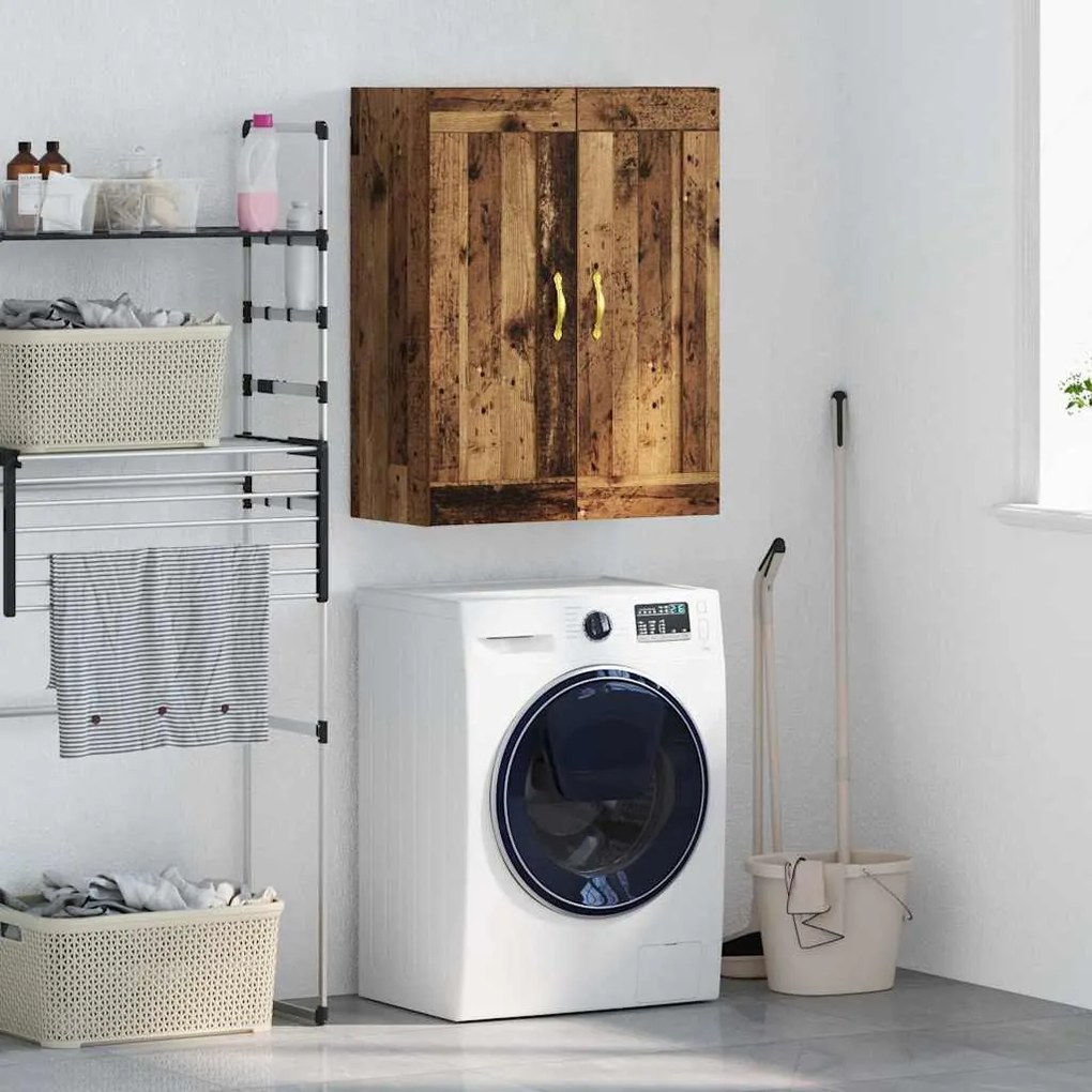 vidaXL Armário de parede Madeira Antiga 69,5 x 34 x 90 cm