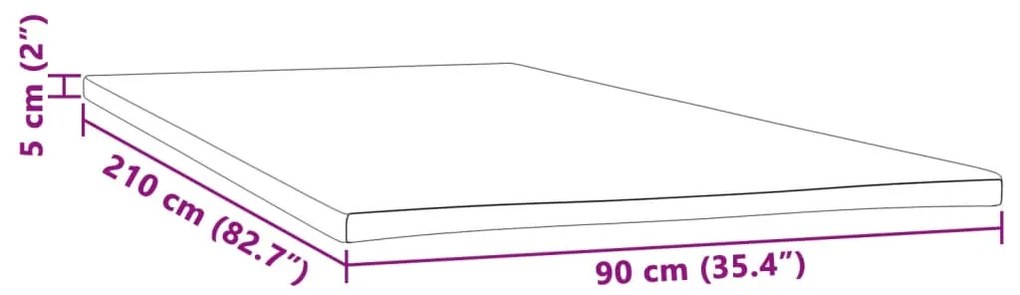 Sobre-colchão 90x210x5 cm