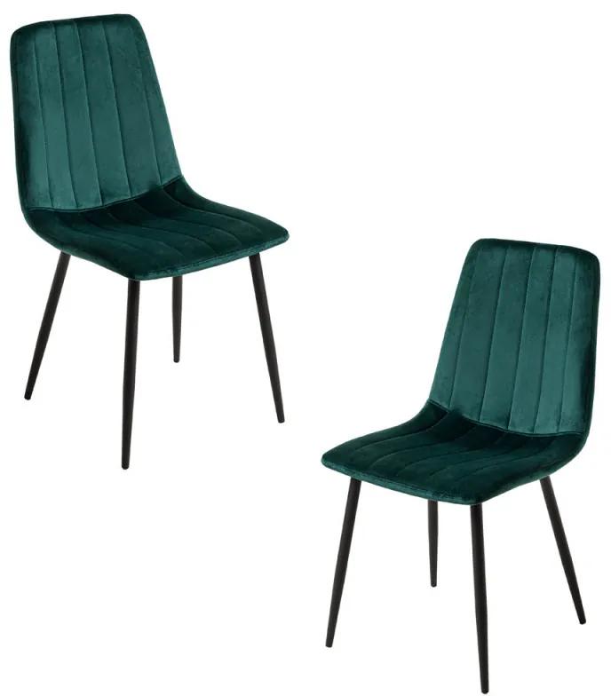 Pack 2 Cadeiras Liny Veludo - Verde