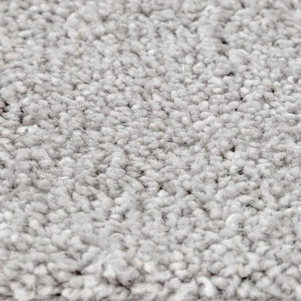 Tapete Shaggy com Fundo de Látex Cinza 240x340 cm