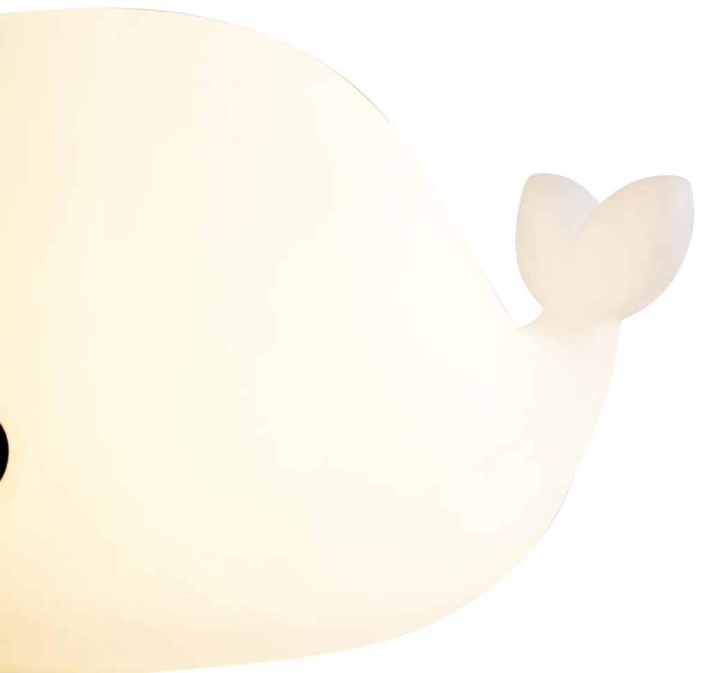 Candeeiro de mesa branco 50cm incl. LED regulável IP54 recarregável - Baby Whale