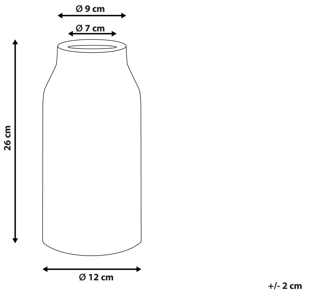 Vaso branco e azul marinho 26 cm CHAMAIZI Beliani