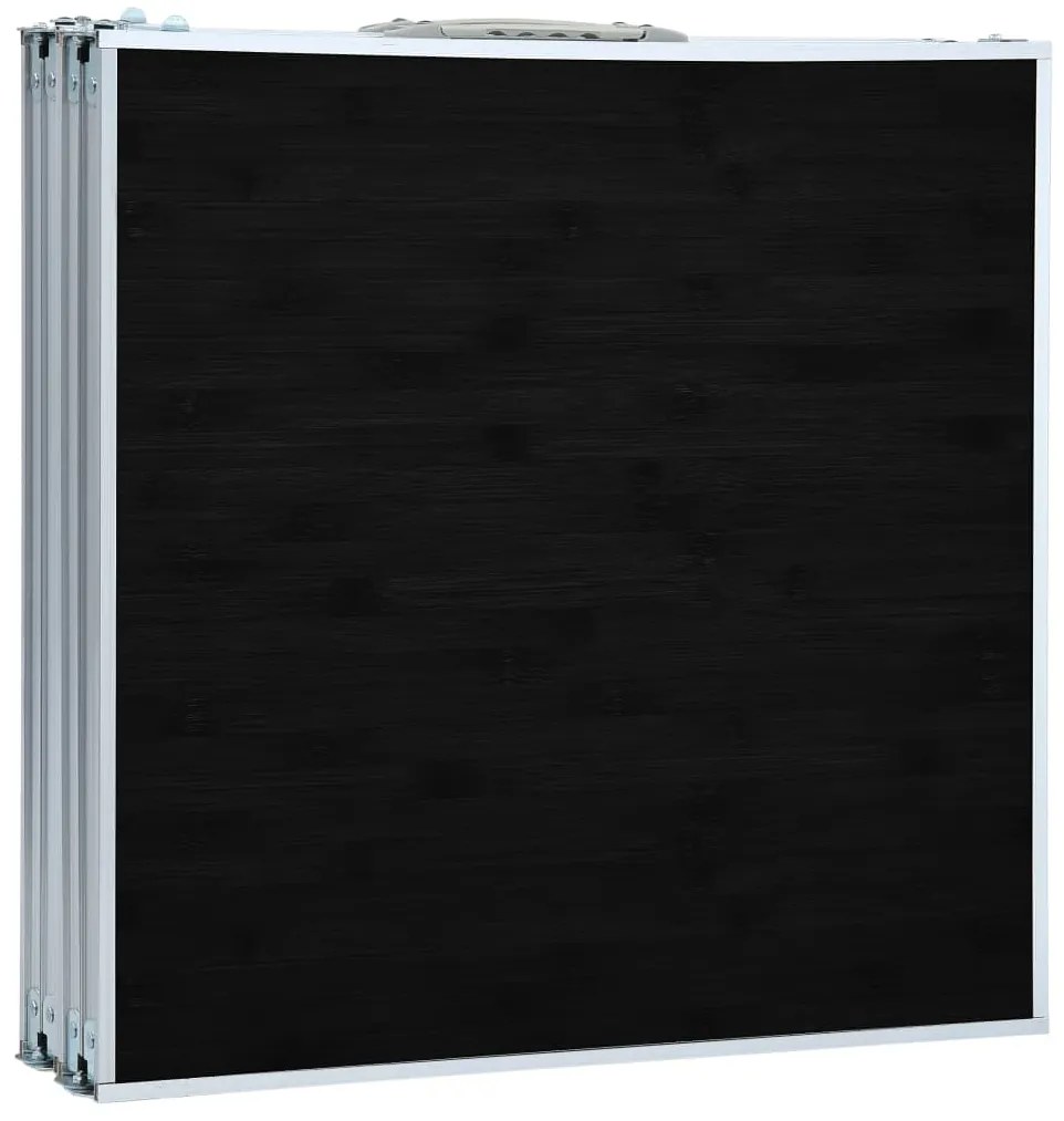 Mesa de campismo dobrável 240x60 cm alumínio cinzento