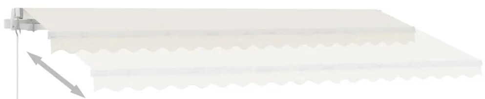 Toldo retrátil manual independente 400x300 cm cor creme