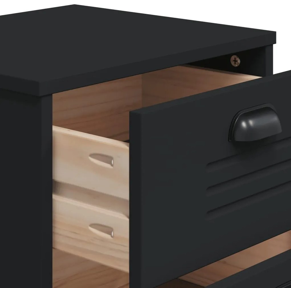 Mesa de cabeceira VIKEN derivados de madeira preto