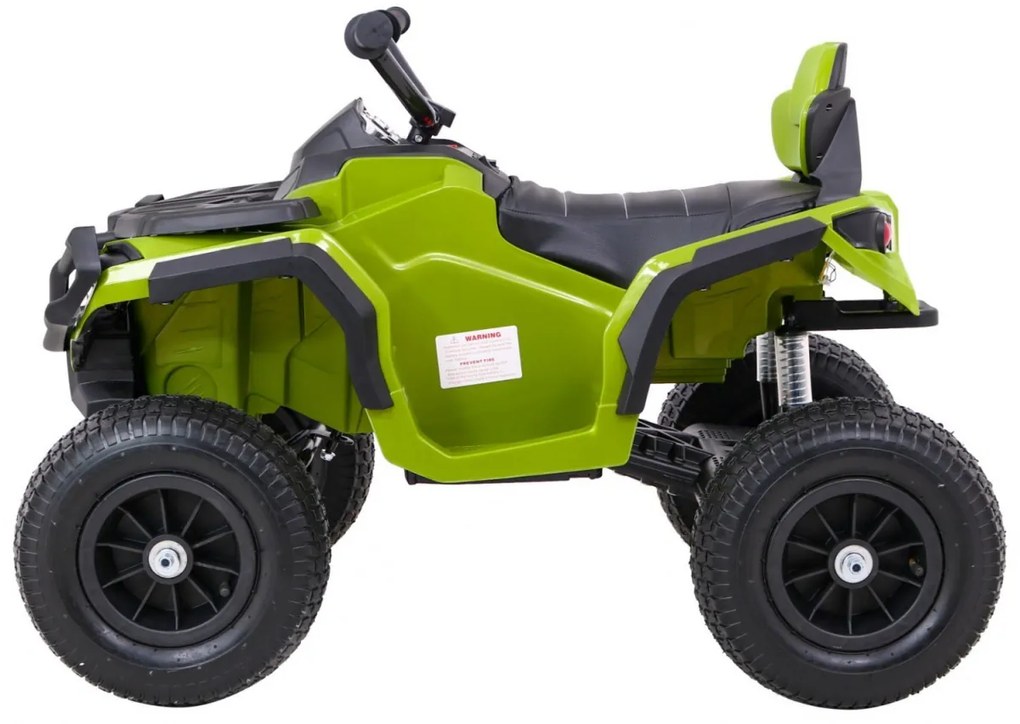 Moto 4 elétrica para crianças 12V ATV AIR, Rodas de AR, assento couro ecológico Verde