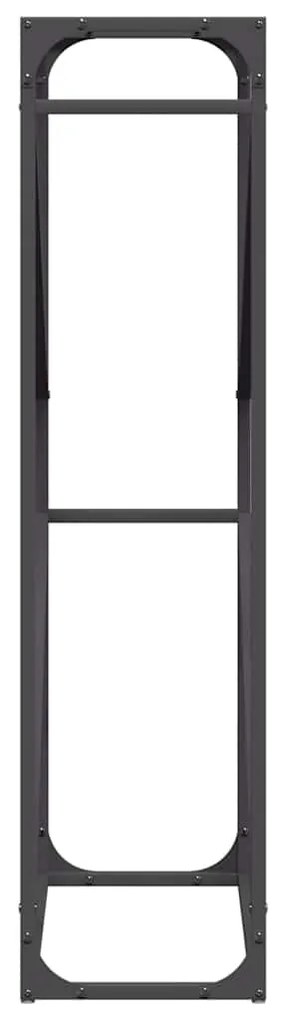 Suporte para lenha 60x25x100 cm aço laminado a frio preto