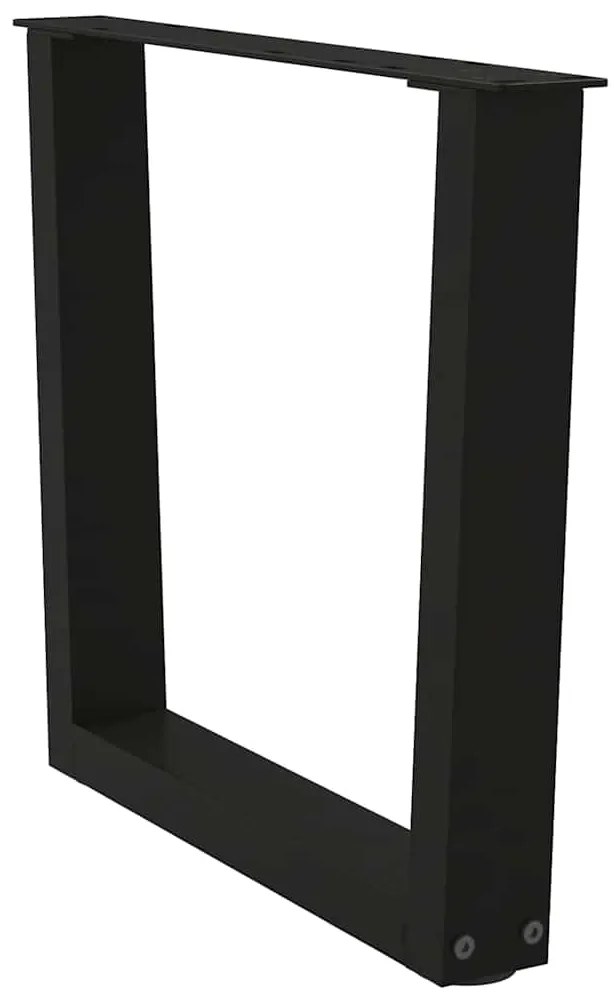 Pés para mesa de centro em V 2 peças preto 60x(42-43,3) cm aço