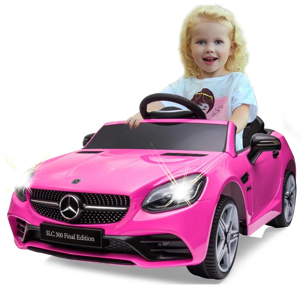 Carro elétrico infantil Mercedes-Benz SLC rosa 12V