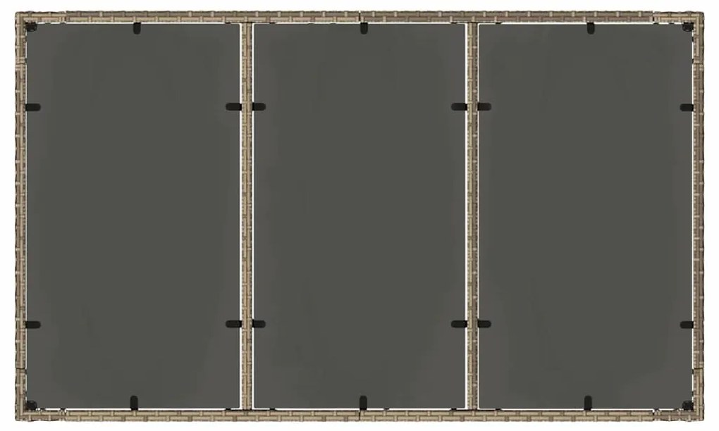 Conjunto de Jantar para Jardim 7 pcs Cinzeto 150 x 90 x 75 cm