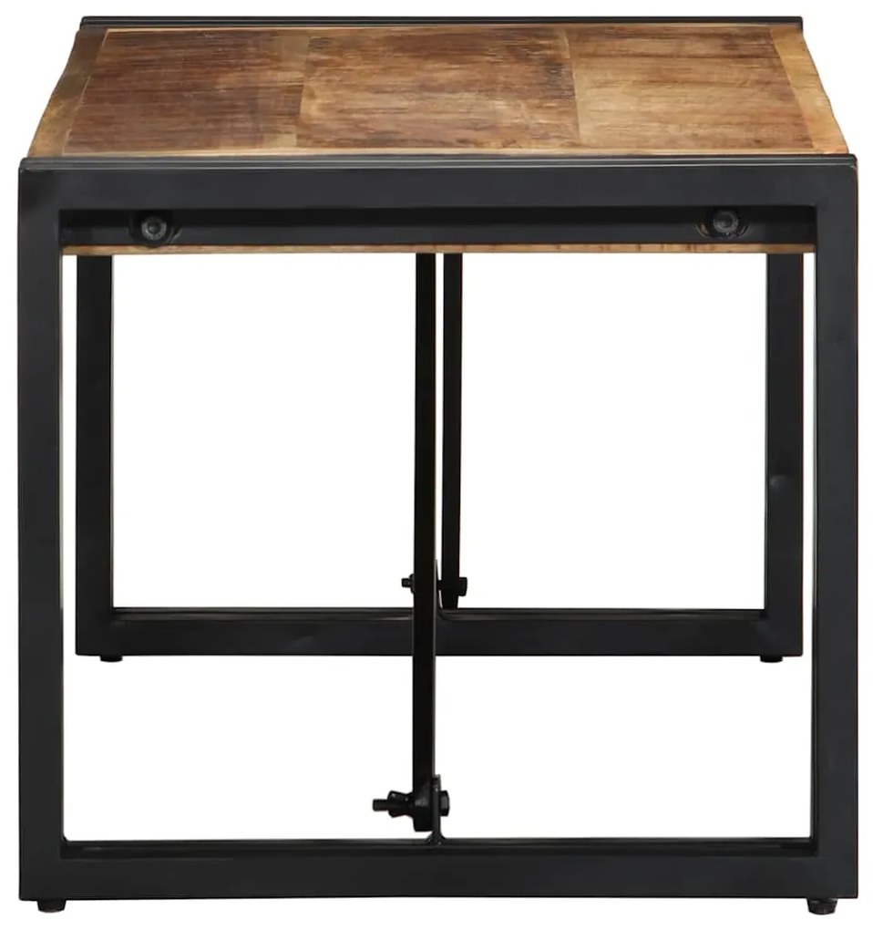 Mesa de centro 80x40x35 cm madeira de mangueira áspera maciça